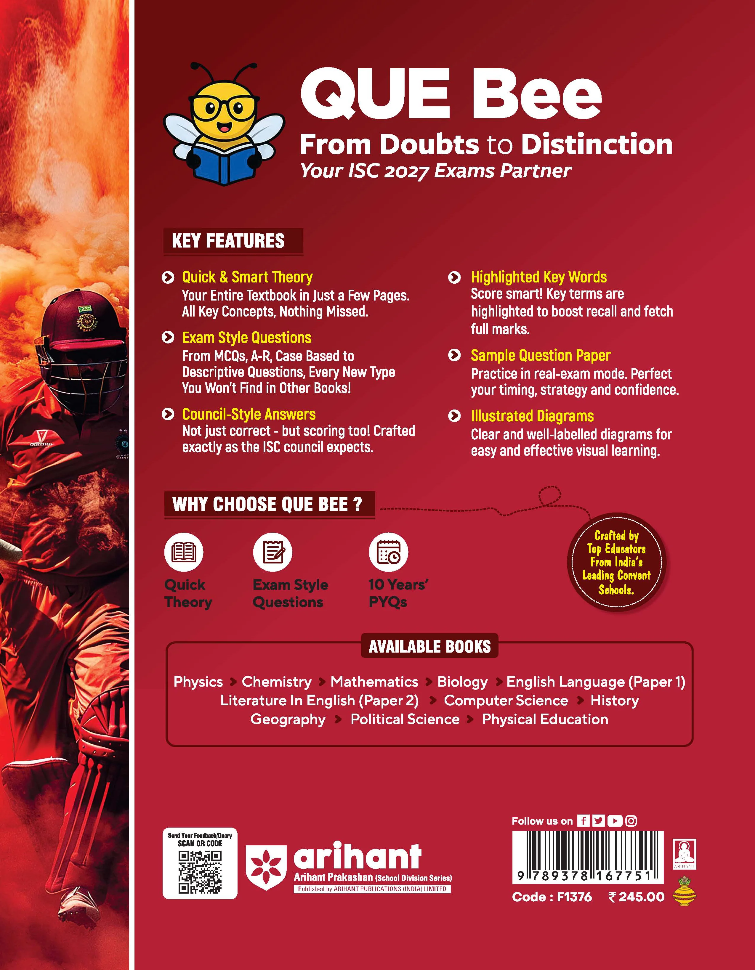 ISC Physical Education Class 11 Exam | Quick Theory, Exam Pattern Questions & Sample Papers | As per Latest ICSE Syllabus | Que Bee 2nd Edition - Image 8