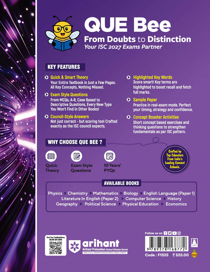 ISC Physics Class 11 Exam Book | Quick Theory, Exam Pattern Questions & Sample Papers | As per Latest ICSE Syllabus | Que Bee 2nd Edition - Image 2