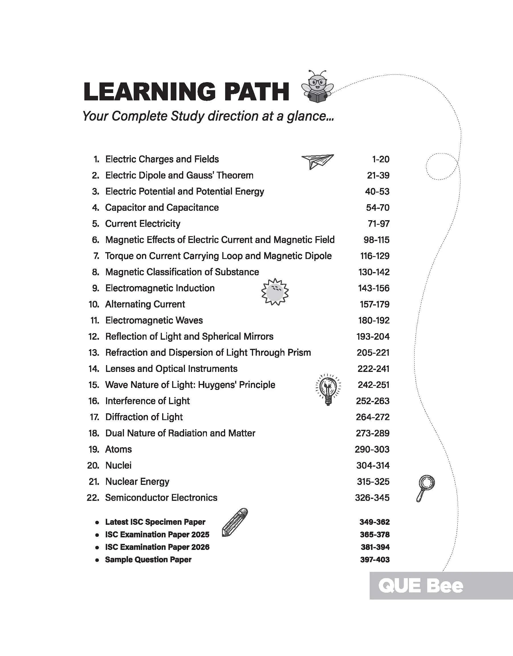 ISC Physics Class 12 Exam | Quick Theory, Exam Pattern Questions & Sample Papers | As per Latest ICSE Syllabus | Que Bee 2nd Edition - Image 5