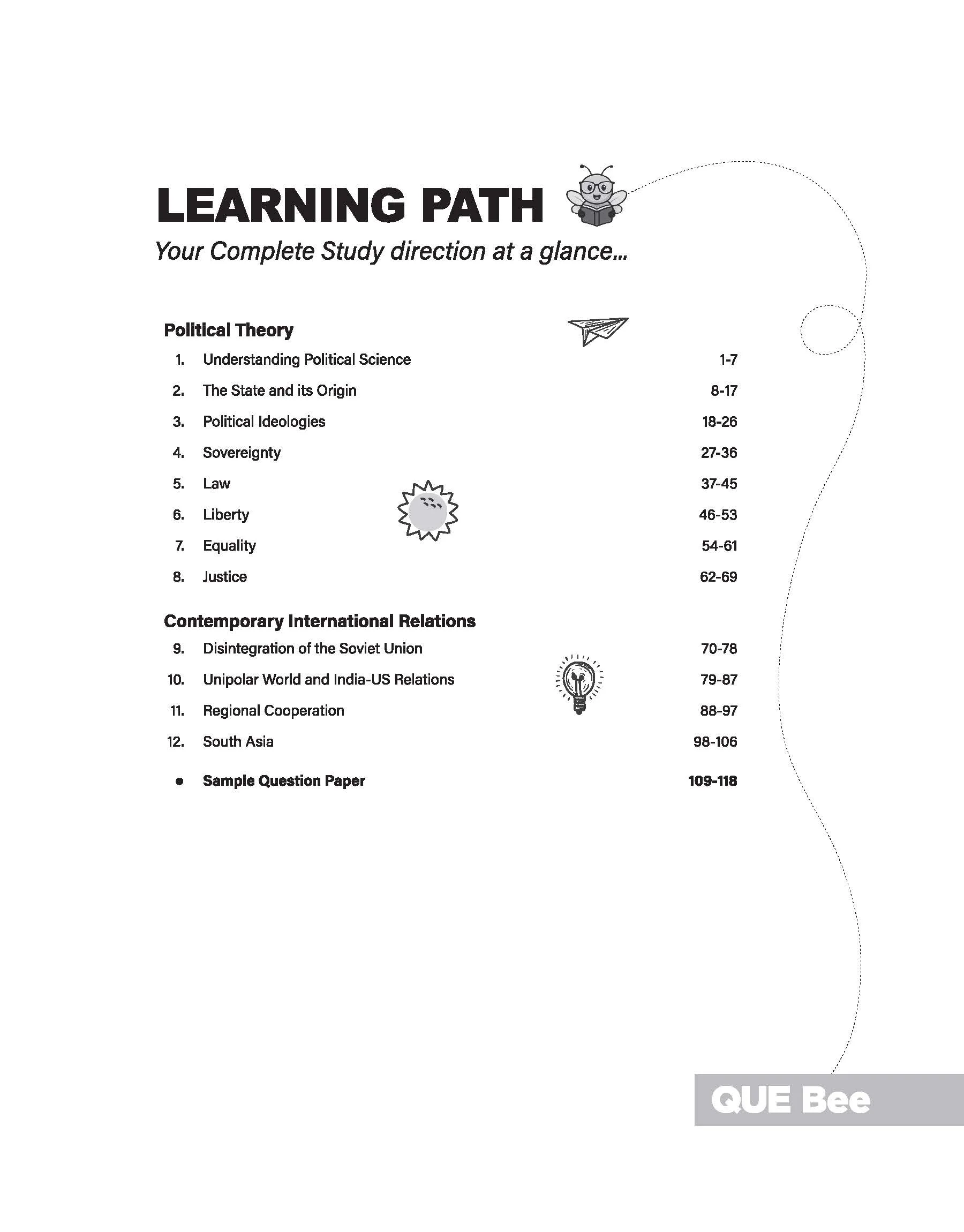 ISC Political Science Class 11 Exam | Quick Theory, Exam Pattern Questions & Sample Papers | As per Latest ICSE Syllabus | Que Bee 2nd Edition - Image 2