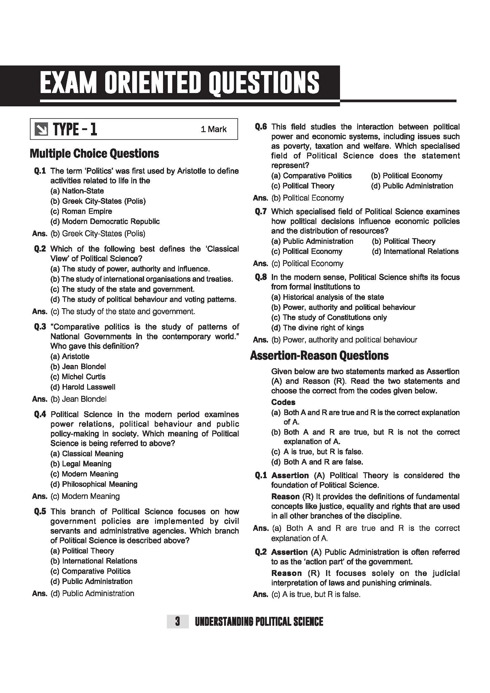 ISC Political Science Class 11 Exam | Quick Theory, Exam Pattern Questions & Sample Papers | As per Latest ICSE Syllabus | Que Bee 2nd Edition - Image 5