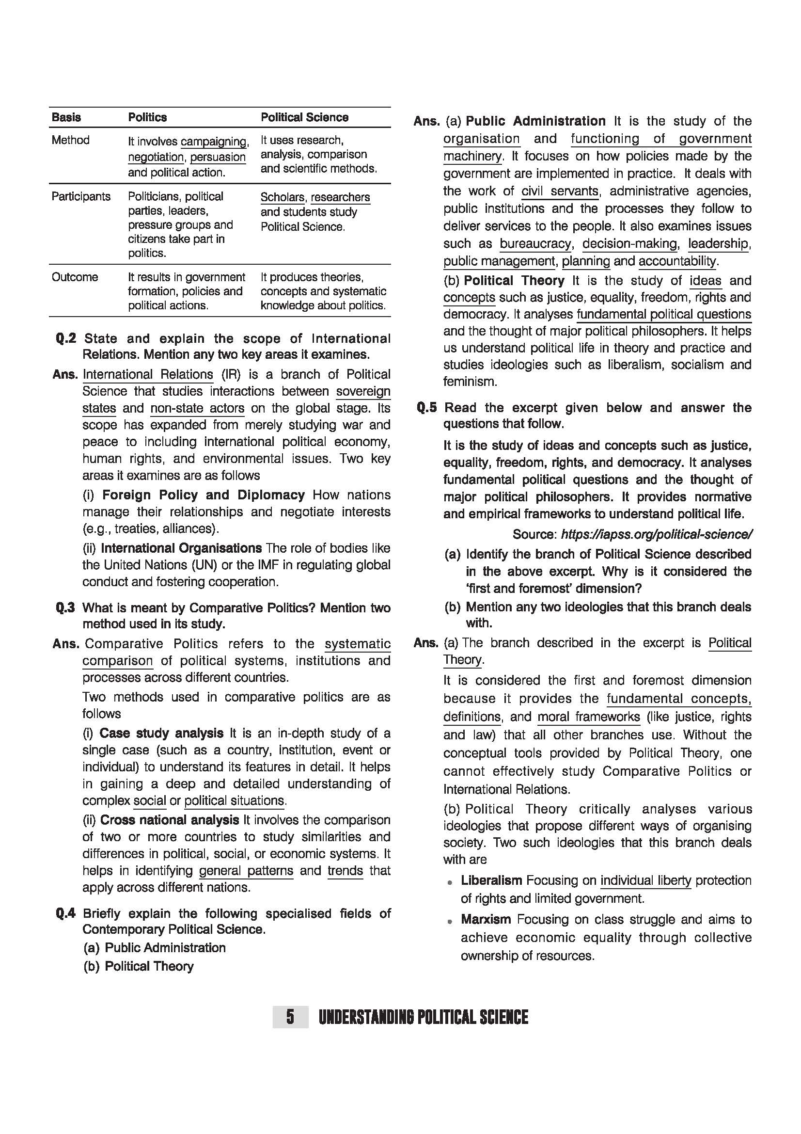 ISC Political Science Class 11 Exam | Quick Theory, Exam Pattern Questions & Sample Papers | As per Latest ICSE Syllabus | Que Bee 2nd Edition - Image 7