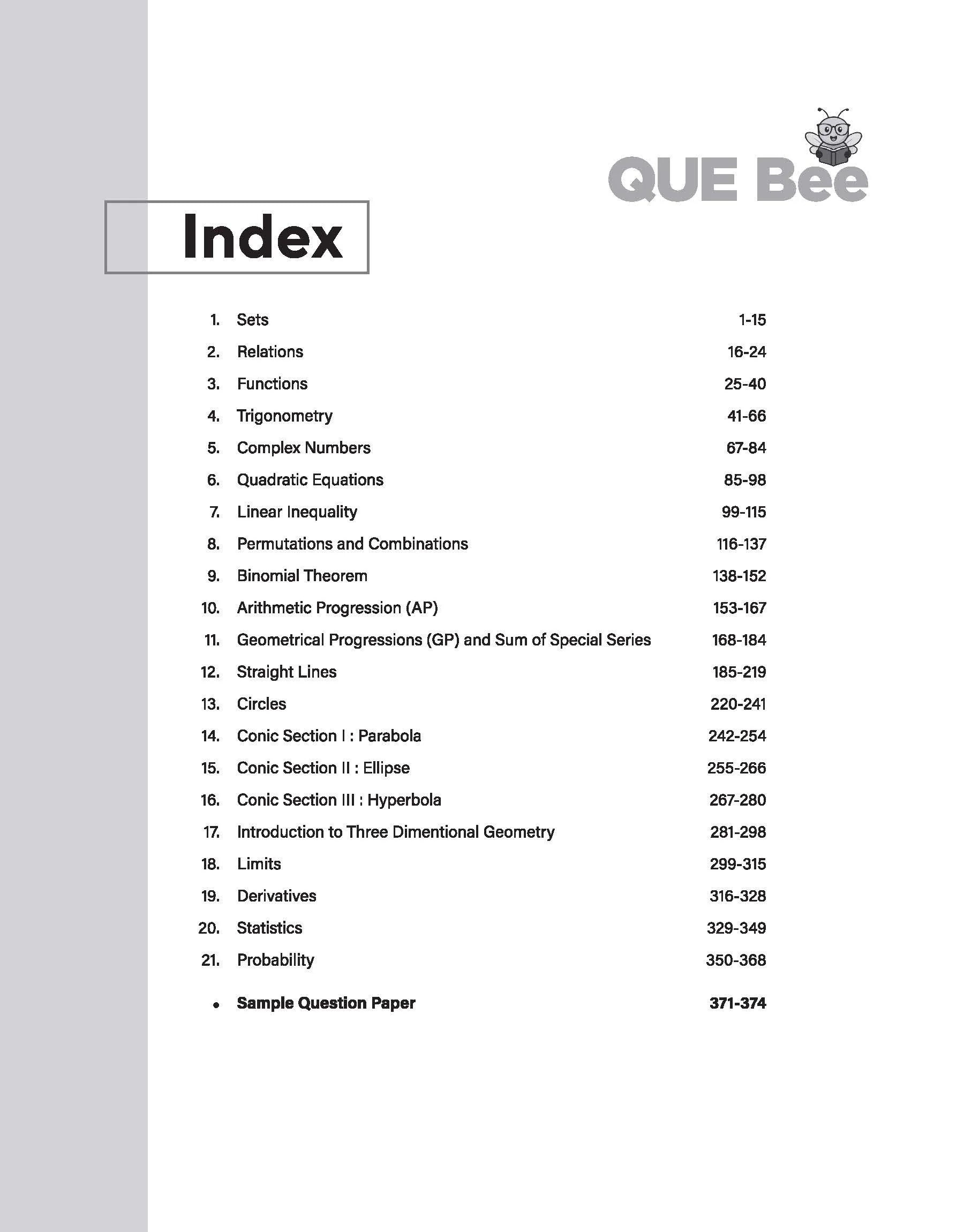 ISC QUE Bee Mathematics Class 11 Exam 2026 | Quick Theory, Exam Pattern Questions, Sample Papers | Key Words Highlighted - Image 2