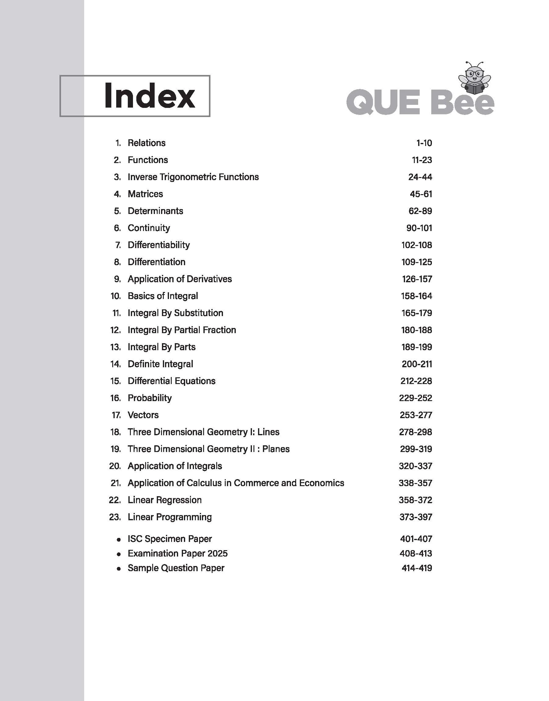 ISC QUE Bee Maths Class 12 Exam 2026 | Quick Theory, Exam Pattern Questions, Speciman & Sample Papers | Key Words Highlighted - Image 2