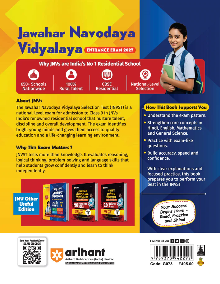 Jawahar Navodaya Vidyalaya Class 9 Entrance Exam 2027 | Study Guide As per Latest Syllabus | Includes Section-wise Notes, Exam-Style Questions, PYQs 2000–2026, Model Test Sets with OMR & Latest Solved Paper 2026 | English Medium - Image 9