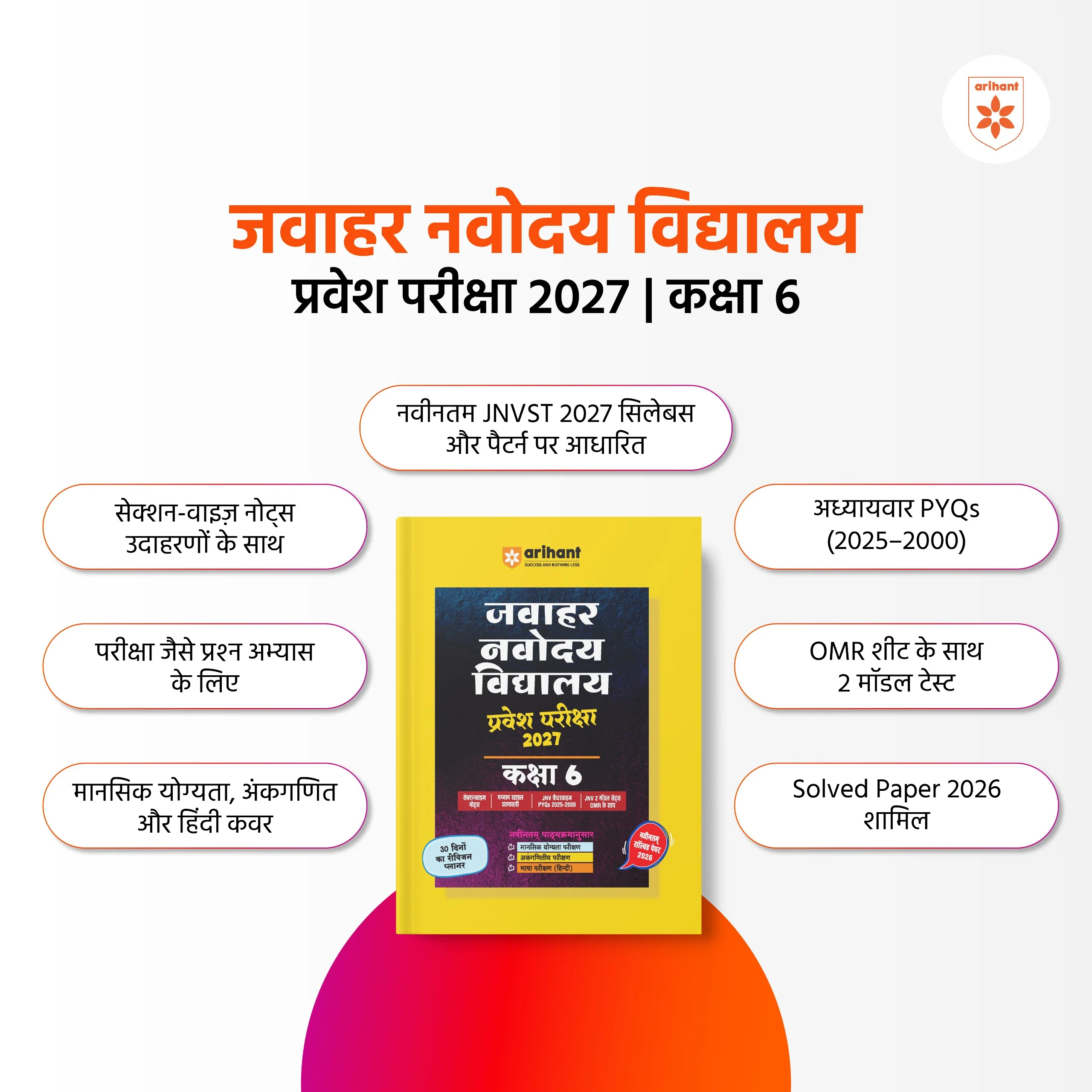 Jawahar Navodaya Vidyalaya Class 6 Entrance Exam 2027 | Study Guide As per Latest Syllabus | Includes Section-wise Notes, Exam-Style Questions, PYQs 2000–2025, Model Test Sets with OMR & Latest Solved Paper 2026 | English Medium - Image 3