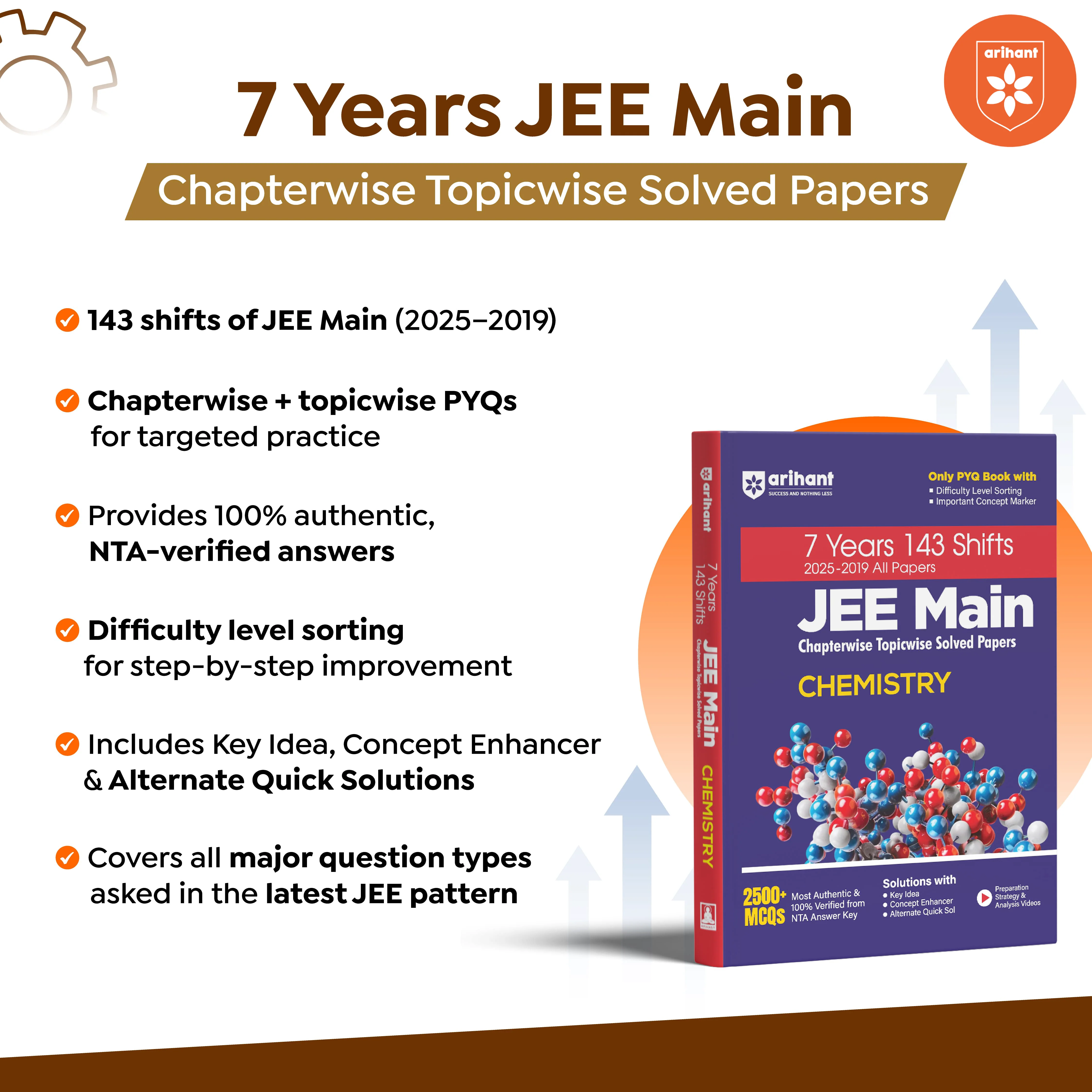 JEE Main Chemistry | 7 Years 143 Shifts (2025-2019 All Papers) | Chapterwise- Topicwise Solved Papers | 2500+ MCQs, Key Idea, Concept Enhancer - Image 2