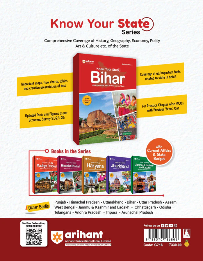 Know Your State Bihar (Bihar General Knowlegde)| With Coloured Map & Practice MCQs, PYQs & Budget  2025-26 | Highly Useful for BPSC & Other Exam - Image 2