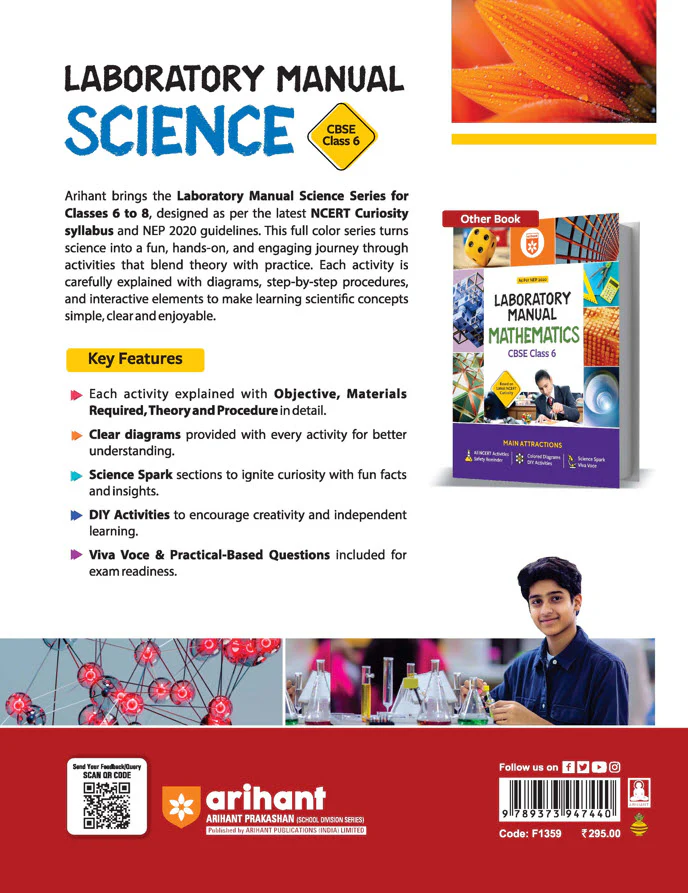 Lab Manual Science CBSE Class 6 | NEP 2020 Edition | Colour Diagrams, DIY Activities & NCERT Experiments - Image 2