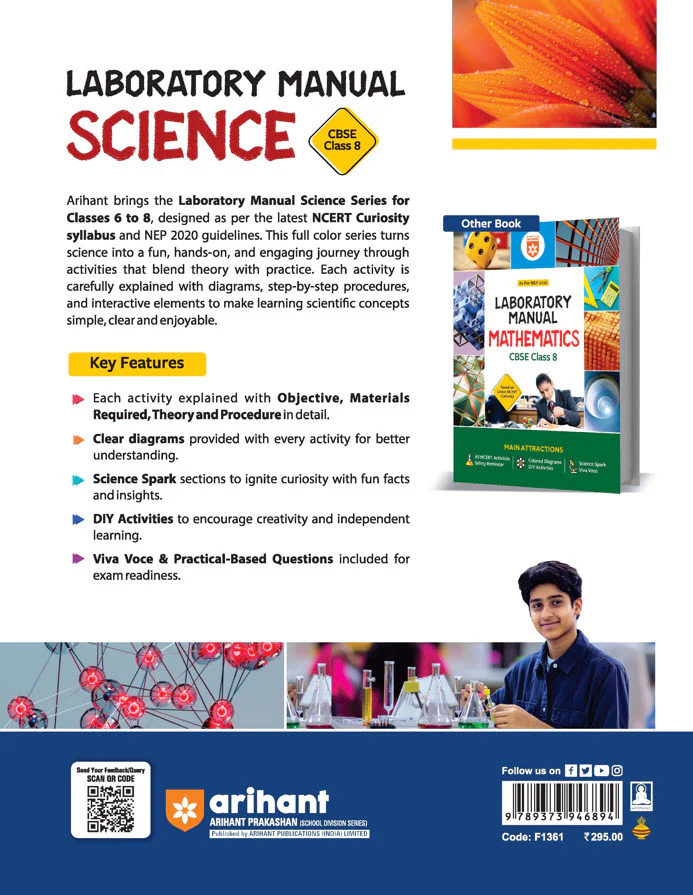 Lab Manual Science CBSE Class 8 | NEP 2020 Edition | Colour Diagrams, DIY Activities & NCERT Experiments - Image 2