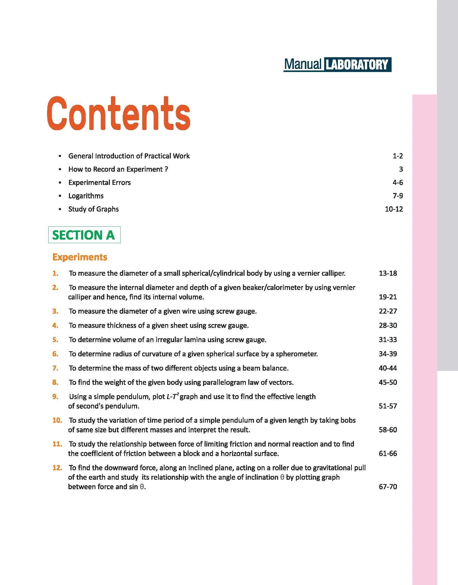 Laboratory Manual CBSE - Physics Class 11th | As Per Latest Syllabus - Image 3