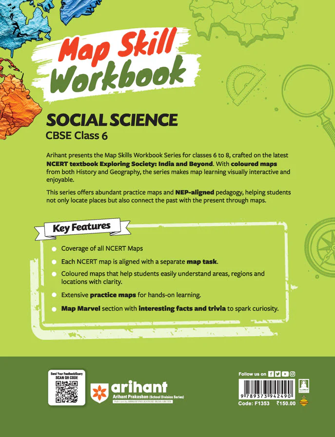Map Skill Workbook Social Science CBSE Class 6 | As per  NEP 2020 | Based on Latest NCERT Exploring Society:  India & Beyond | Coverage of all NCERT Maps with ample Numbers of Practice Maps - Image 2