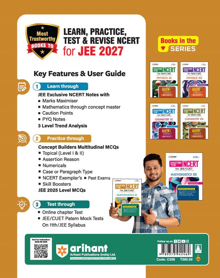 Master the NCERT Mathematics Class 11 | For JEE & CUET 2026-27 | Line by Line MCQs from Latest NCERT Book | NCERT-Based 2K+ MCQs, JEE Tracker, Concept Videos | FREE Online Support | Revised Edition 2027 - Image 13