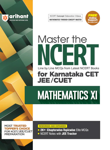 Master the NCERT Mathematics Class XI for Karnataka CET JEE/CUET | 2K+ Chapterwise-Topicwise Elite MCQS | Free Online Support