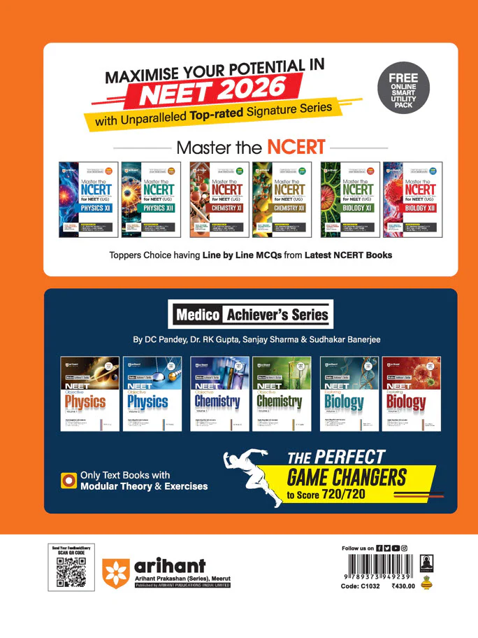 Master Stroke NEET UG 2026 | 2500+ MCQs (Physics, Chemistry, Biology) | With Solved NEET 2025 Paper, NCERT Reference & Expert Tips - Image 4
