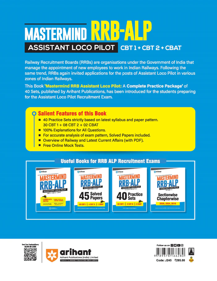 Mastermind RRB ALP (Assistant Loco Pilot) Exam 2026 | 40 Practice Sets & Solved Papers | CBT-I + CBT-II + CBAT | 100% Detailed Solutions - Image 9