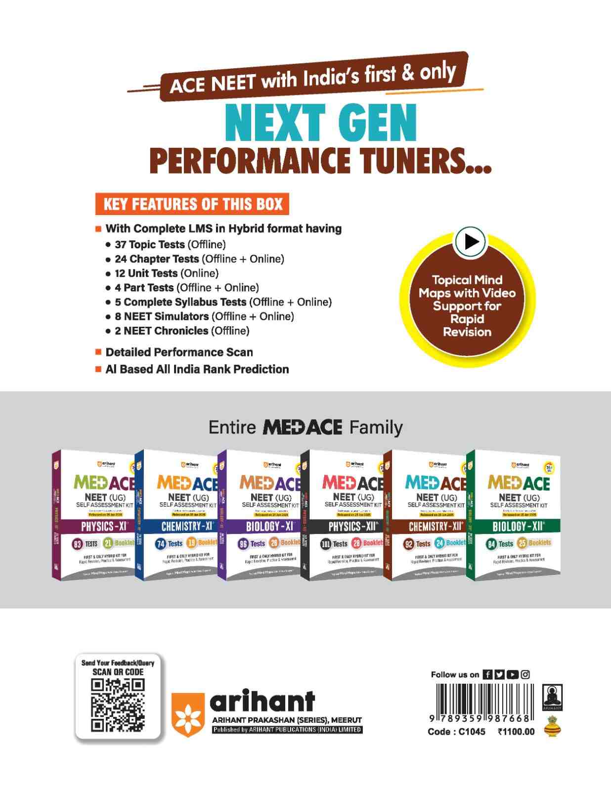 MED ACE NEET (UG) Chemistry Class XII | Self Assessment Hybrid Kit with 92 Tests & 25 Booklets | Latest NTA Pattern, Rapid Revision, Concept Testing & Performance Analysis | With Topical Mind Maps & Video Support - Image 5