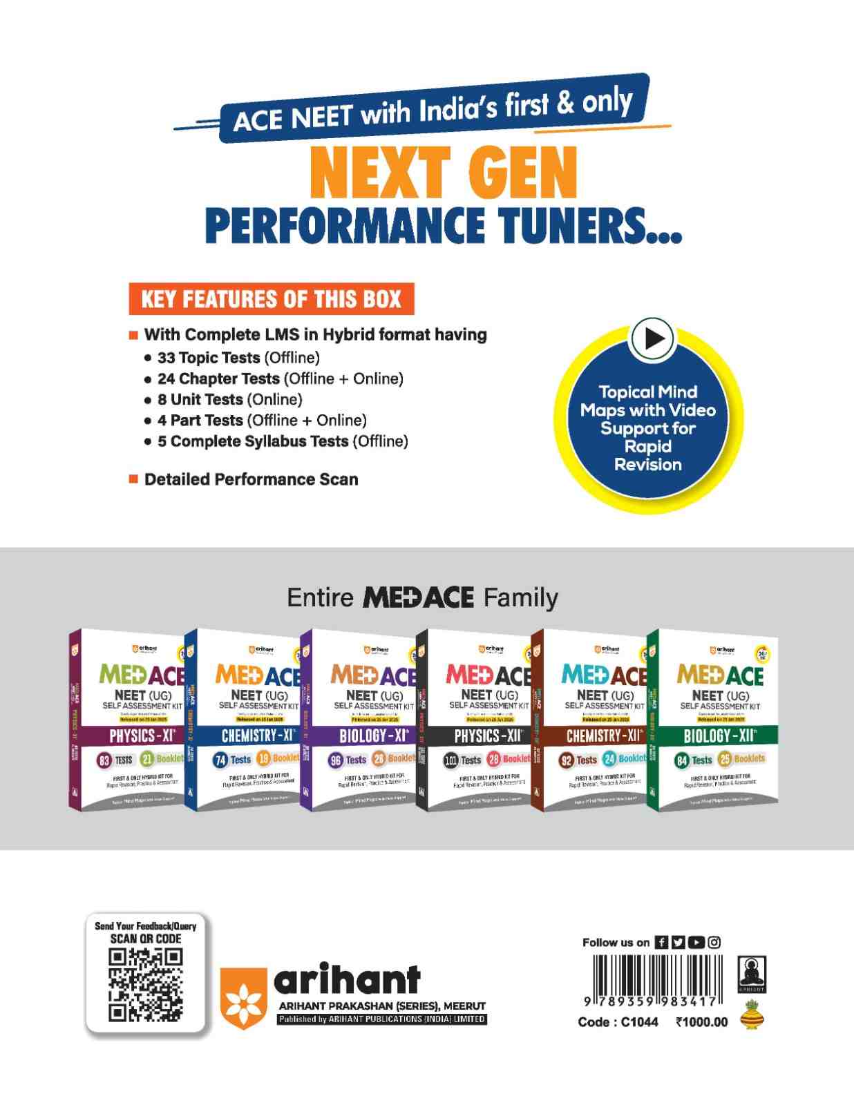 MED ACE NEET (UG) Chemistry Class XI | Self Assessment Hybrid Kit with 74 Tests & 19 Booklets | Latest NTA Pattern, Rapid Revision, Concept Testing & Performance Analysis | With Topical Mind Maps & Video Support - Image 4