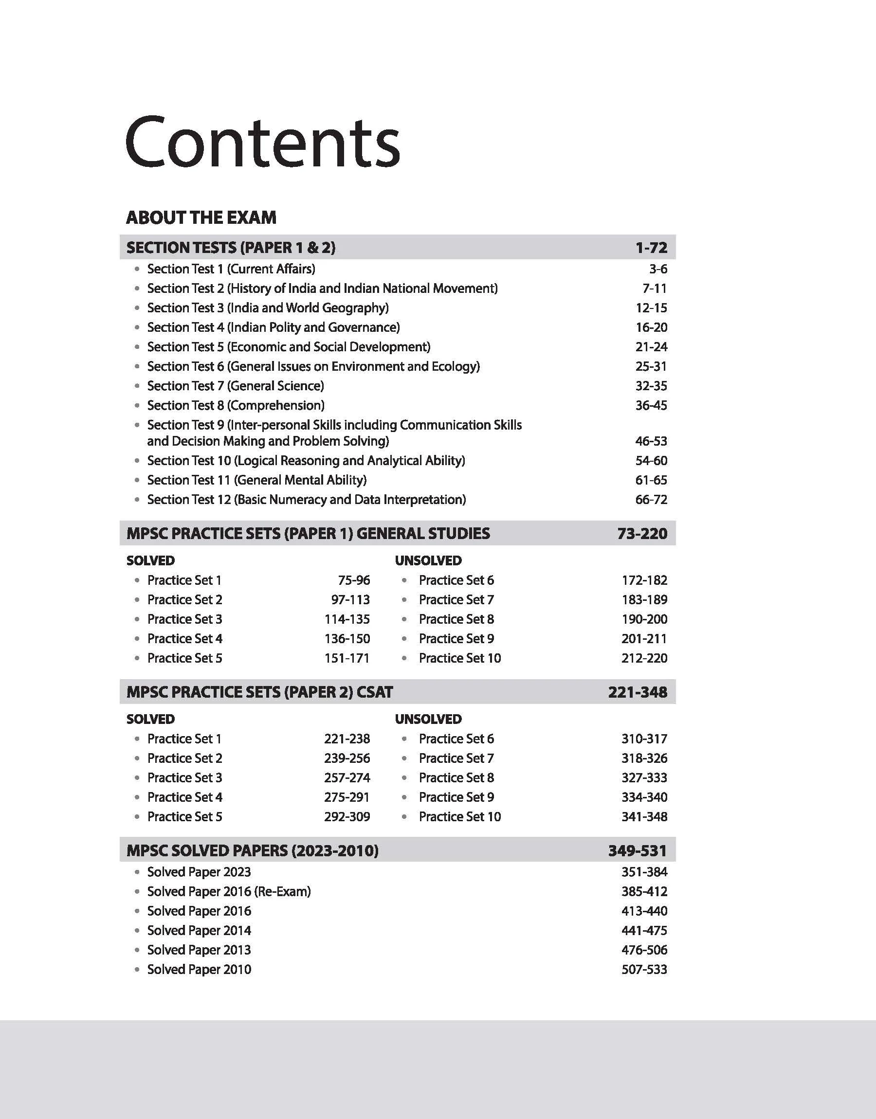 MPSC General Studies & CSAT ( Paper1 & II) | 12 Section Tests, 20 Practice Sets & 07 Soved Papers 2023-2010 | English Medium - Image 3