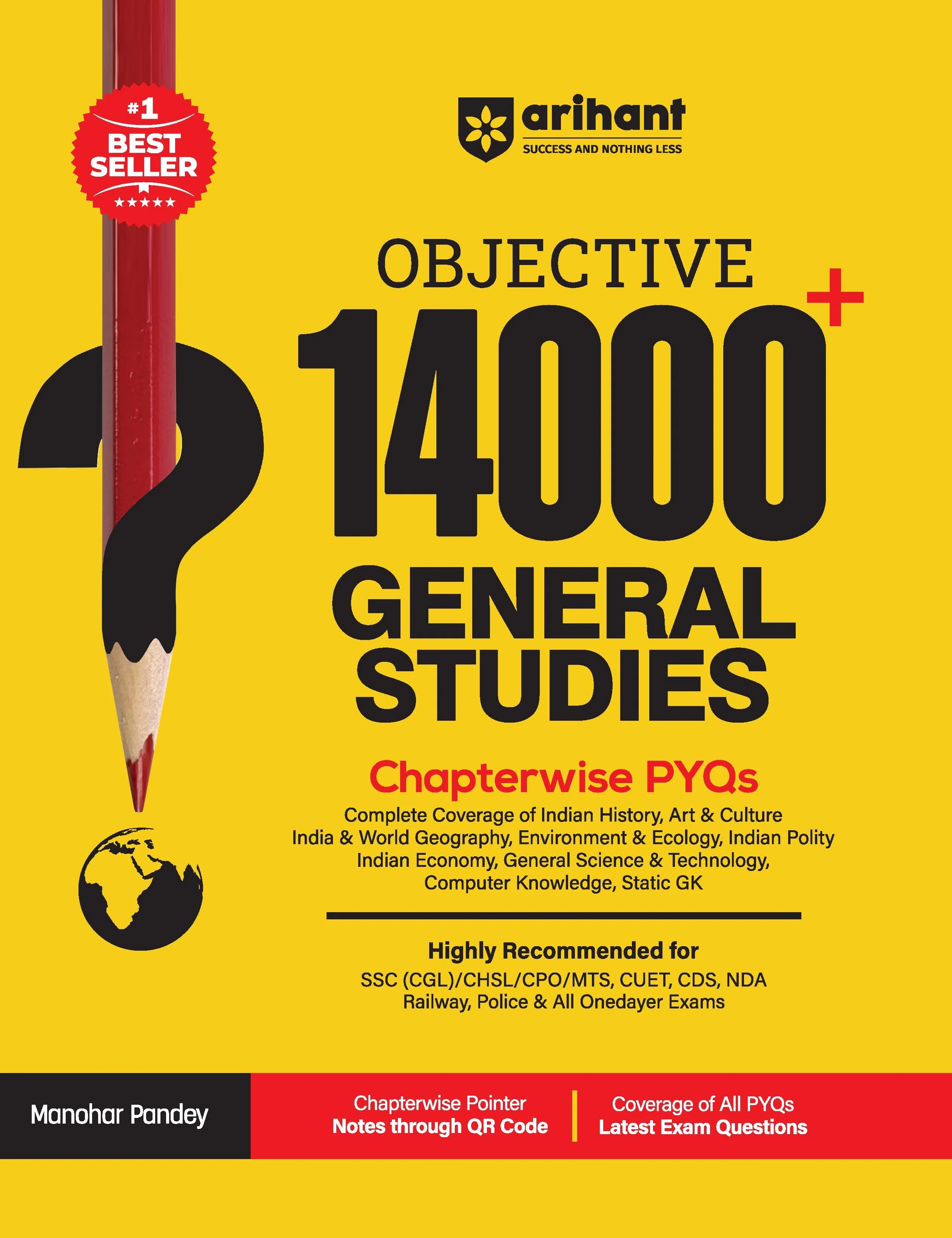 Objective 14000+ General Studies Chapterwise PYQs | Complete Coverage of History, Polity, Geography, Economy, Science & Static GK |for SSC, Railway, NDA, CDS & All Competitive Exams