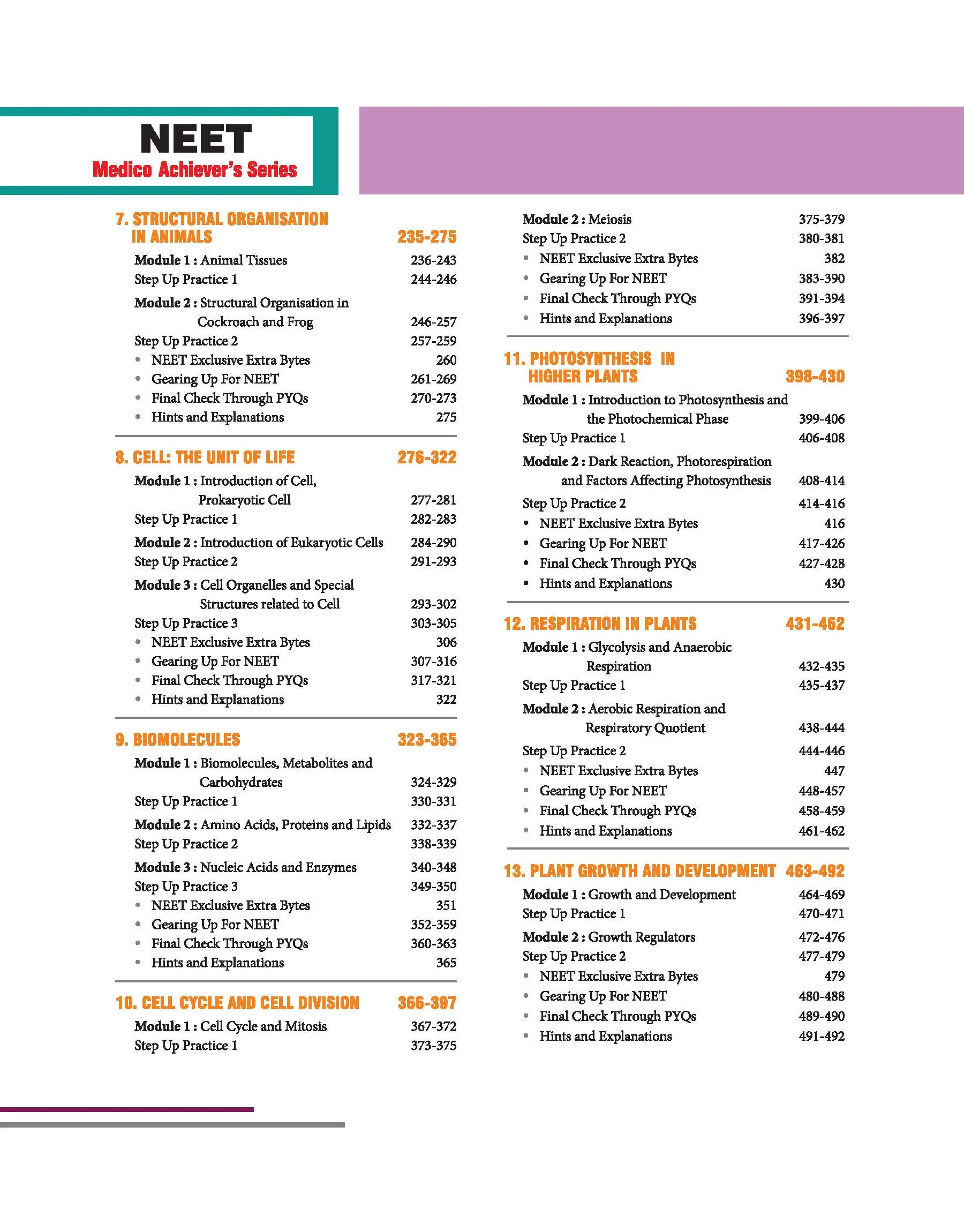 Objective Biology Volume 1 for NEET 2027 | Medico Achiever’s Series | 3000+ MCQs with PYQs Synced Modular Theory | Fully Revised NEET Preparation Book by Sanjay Sharma & Sudhakar Banerjee - Image 6