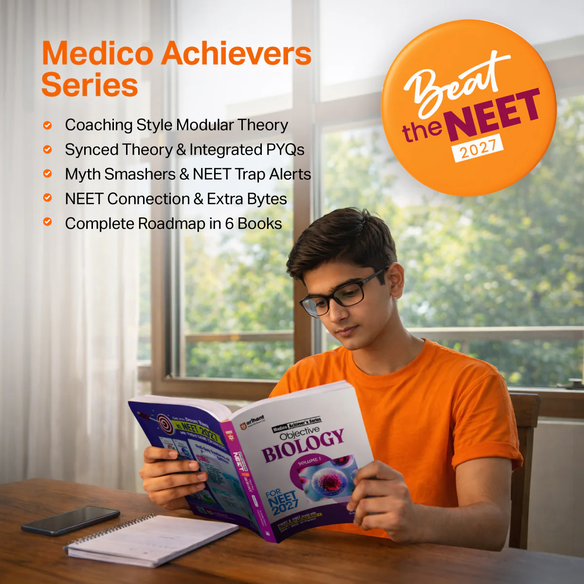 Objective Physics Volume 1 for NEET 2027 | Medico Achiever’s Series | 3000+ MCQs with PYQs Synced Modular Theory | Fully Revised NEET Preparation Book  by DC Pandey - Image 4
