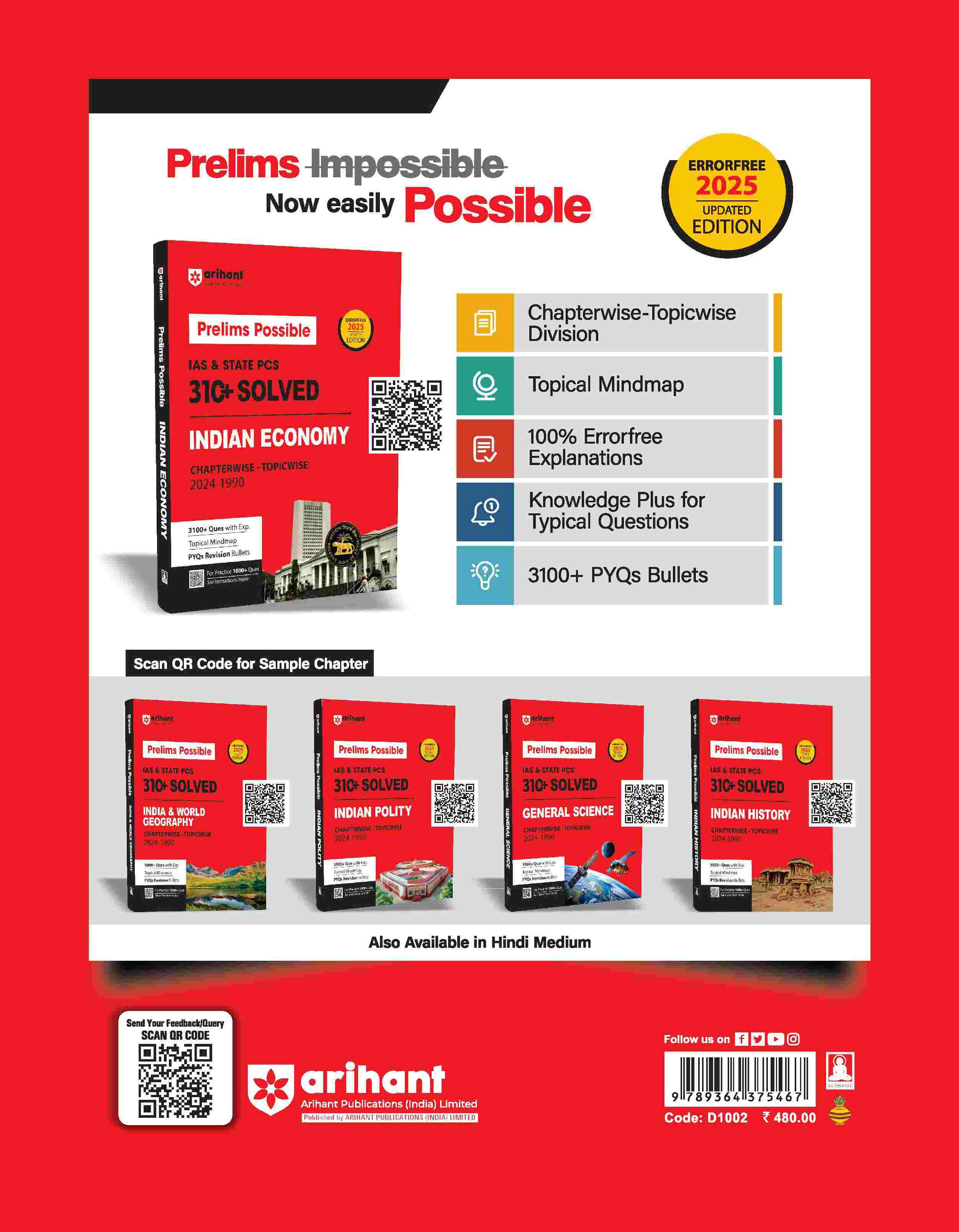 Prelims Possible IAS & State PCS Pre Exam Indian Economy | 310+ Solved Papers Chapterwise-Topicwise (2024-1990) | Revised Edition 2025 | English Medium - Image 2