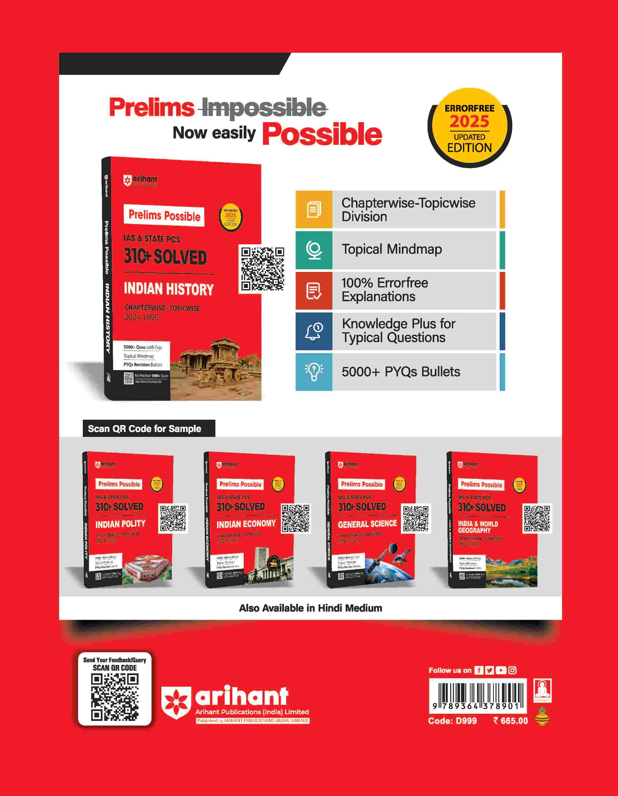 Prelims Possible IAS & State PCS Pre Exam Indian History | 310+ Solved Papers Chapterwise-Topicwise (2024-1990) | Revised Edition 2025 | English Medium - Image 2