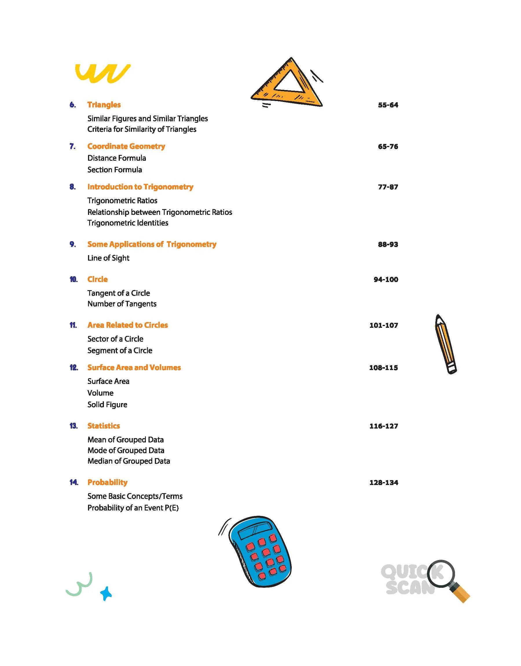Quick Scan Mathematics | CBSE Class 10 | Fast Revision Notes for High Scores | NCERT Theory, Handwritten Notes, Flow Charts & Tables, 3D Images | Based on Latest CBSE Syllabus - Image 3