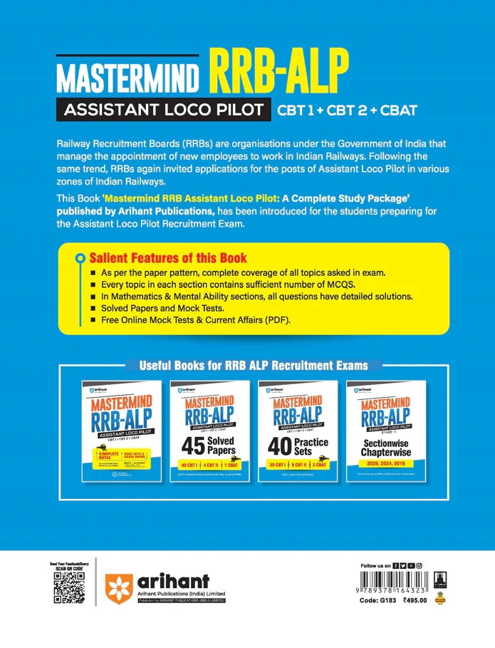 Mastermind RRB ALP (Assistant Loco Pilot) Exam 2026 | CBT-I + CBT-II + CBAT | Complete Notes with Mock Tests & Solved Papers | Formula Cheat Book & Free Current Affairs - Image 9