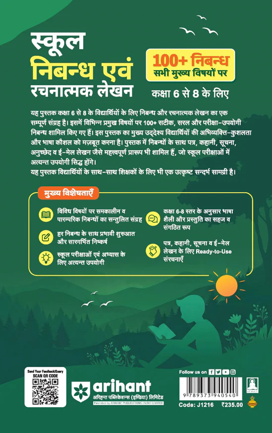School Essay (Nibandh) & Creative Writing (Rachnatmak Lekhan) | Class 6 to 8 | 100+ Essay (Nibandh) on Major Topics | Letter Writing, Story Writing, Paragraph, Notice & Email Writing - Image 2