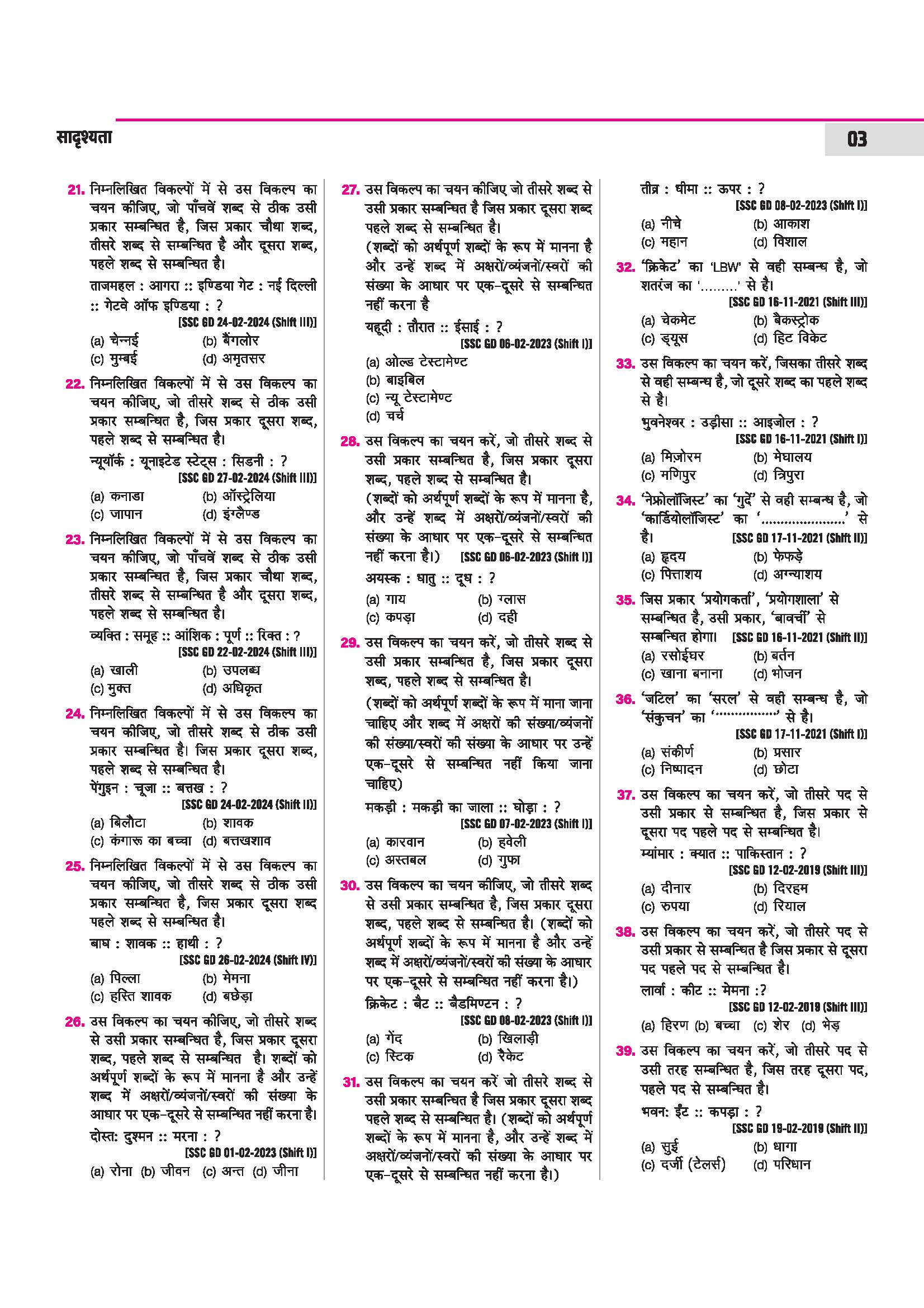 SSC GD Constable 2026 Reasoning | Chapterwise Solved Papers (2025–2019) | Type-wise MCQs, Quick Notes, 100% Detailed Explanations | For BSF, CISF, CRPF, SSB, ITBP, SSF - Image 7