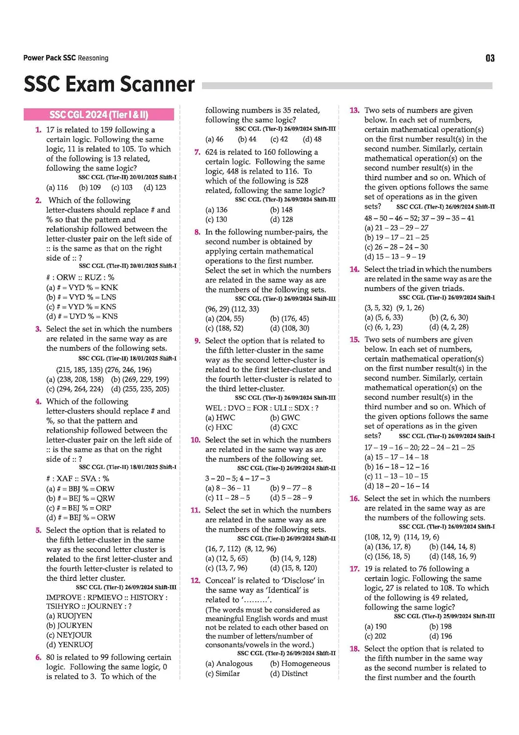 SSC Reasoning Chapterwise 7600+ MCQs | For CGL, CHSL, CPO, MTS, GD & Steno Exams | Eduquity & TCS Questions Till 2026 | Quick Revision Points + 100% Detailed Solutions - Image 6