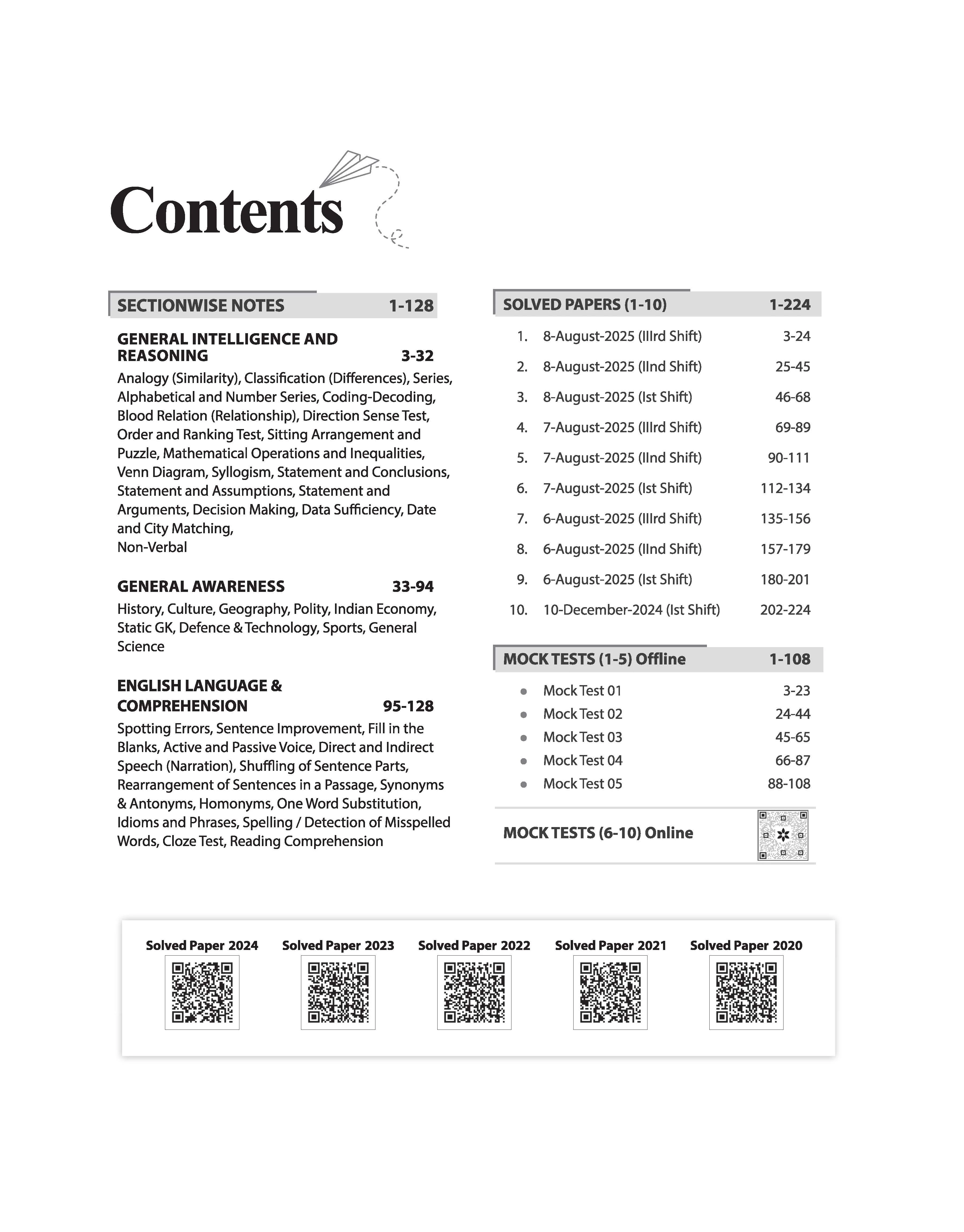SSC Stenographer (Grade C & D) Exam 2026 | Sectionwise Notes (Reasoning, GS, English) | 10 Solved Papers (2024–2025) | 10 Mock Tests (5 Offline + 5 Online) | Latest Current Affairs - Image 5