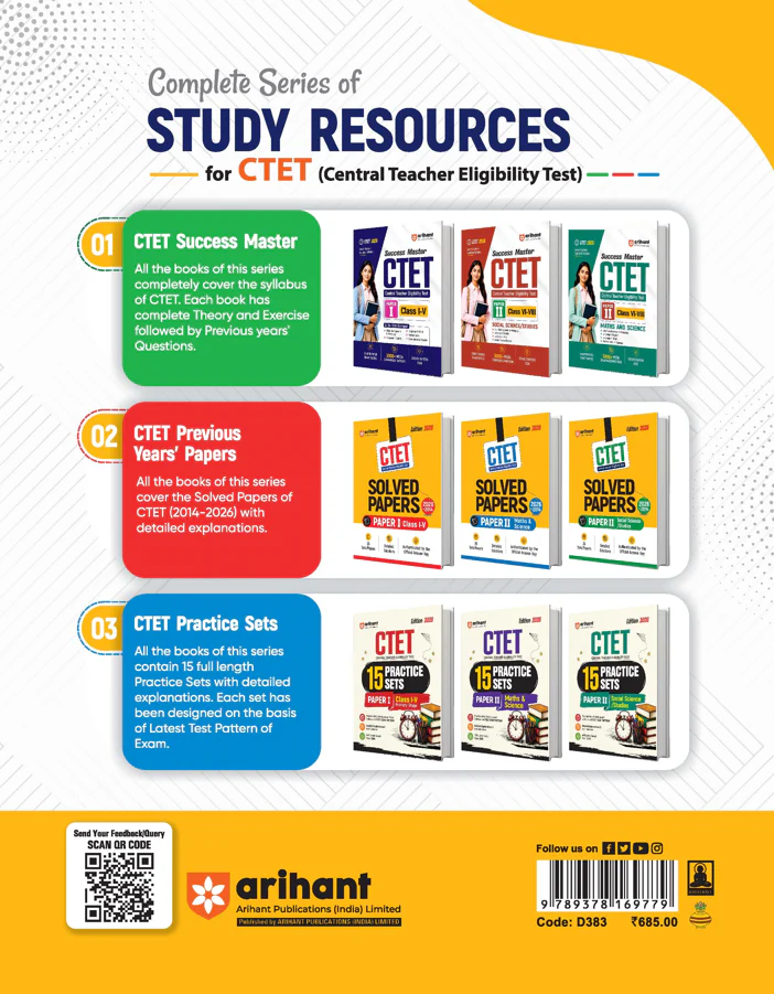 Success Master CTET 2026 Paper 2 (Class 6–8) Maths & Science | Child Development & Pedagogy, Mathematics, Science, English & Hindi | Chapterwise Smart Notes, 3000+ Exam-Based MCQs & Solved Papers - Image 2
