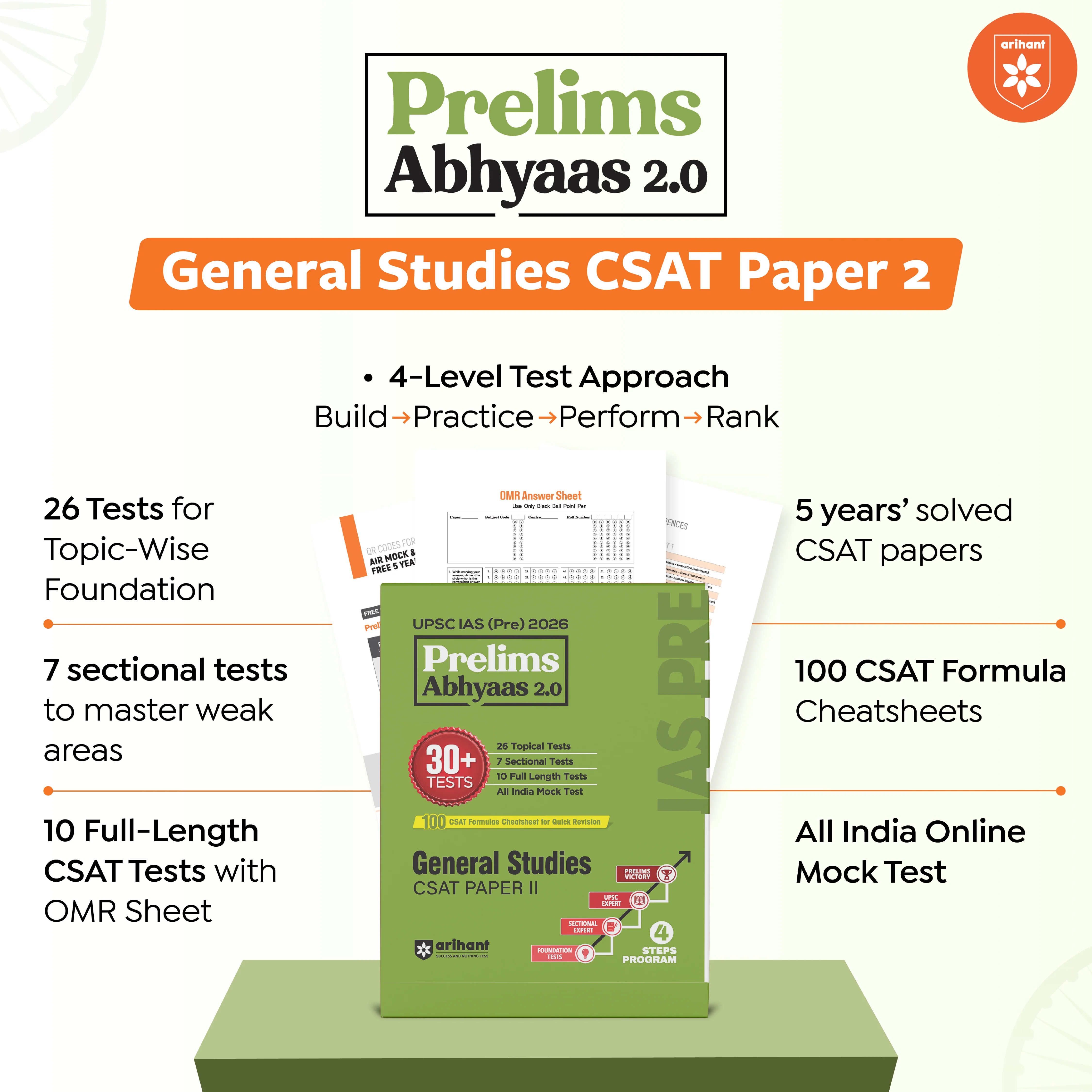 UPSC IAS Prelims 2026 – General Studies CSAT Paper 2 | Prelims Abhyaas 2.0 | 30+ Tests (26 Topical Test + 7 Sectional + 10 Full-Length) | 100 CSAT Formulae Cheatsheet for Quick Revision - Image 2