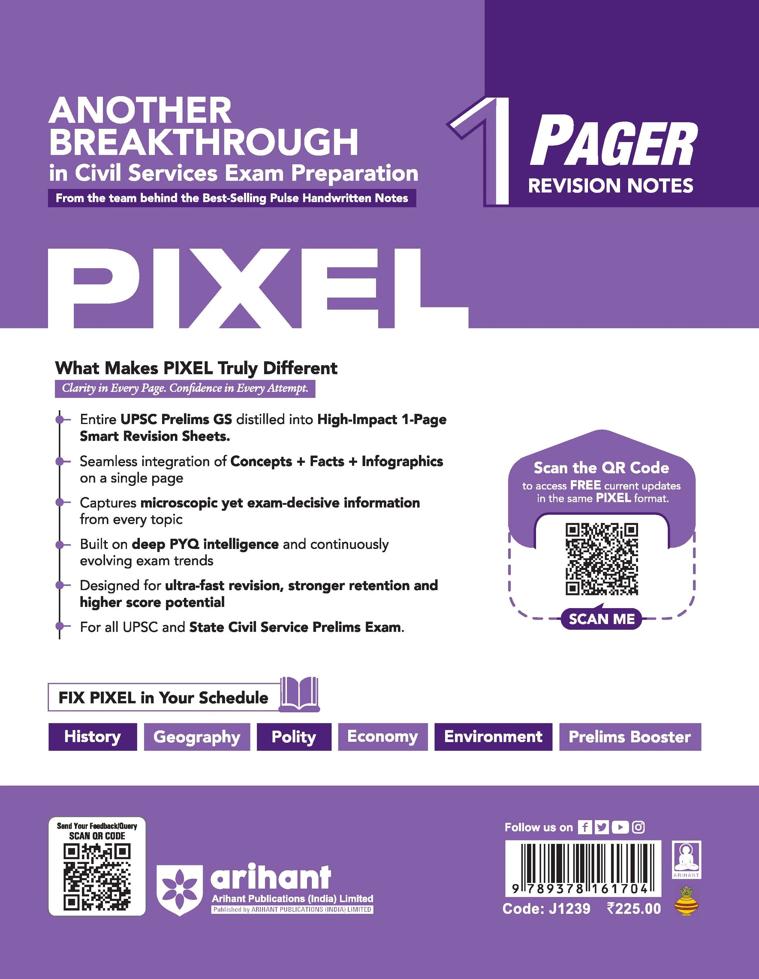 UPSC Prelims Booster | Pixel 1-Pager Revision Notes | Fast Revision, Entire Prelims GS in 1-Page Format, Concept & Fact Infographics with PYQ-Based Preparation - Image 11